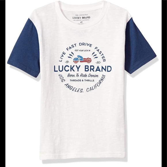 Lucky Brand Los Angeles Born To Ride Boys T-Shirt - Picture 1 of 8